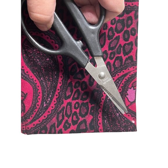 Goodclothes Petite 2XWP Paisley & Floral Cropped Button-Up Shirt 2XWP Pink Black - Picture 11 of 13